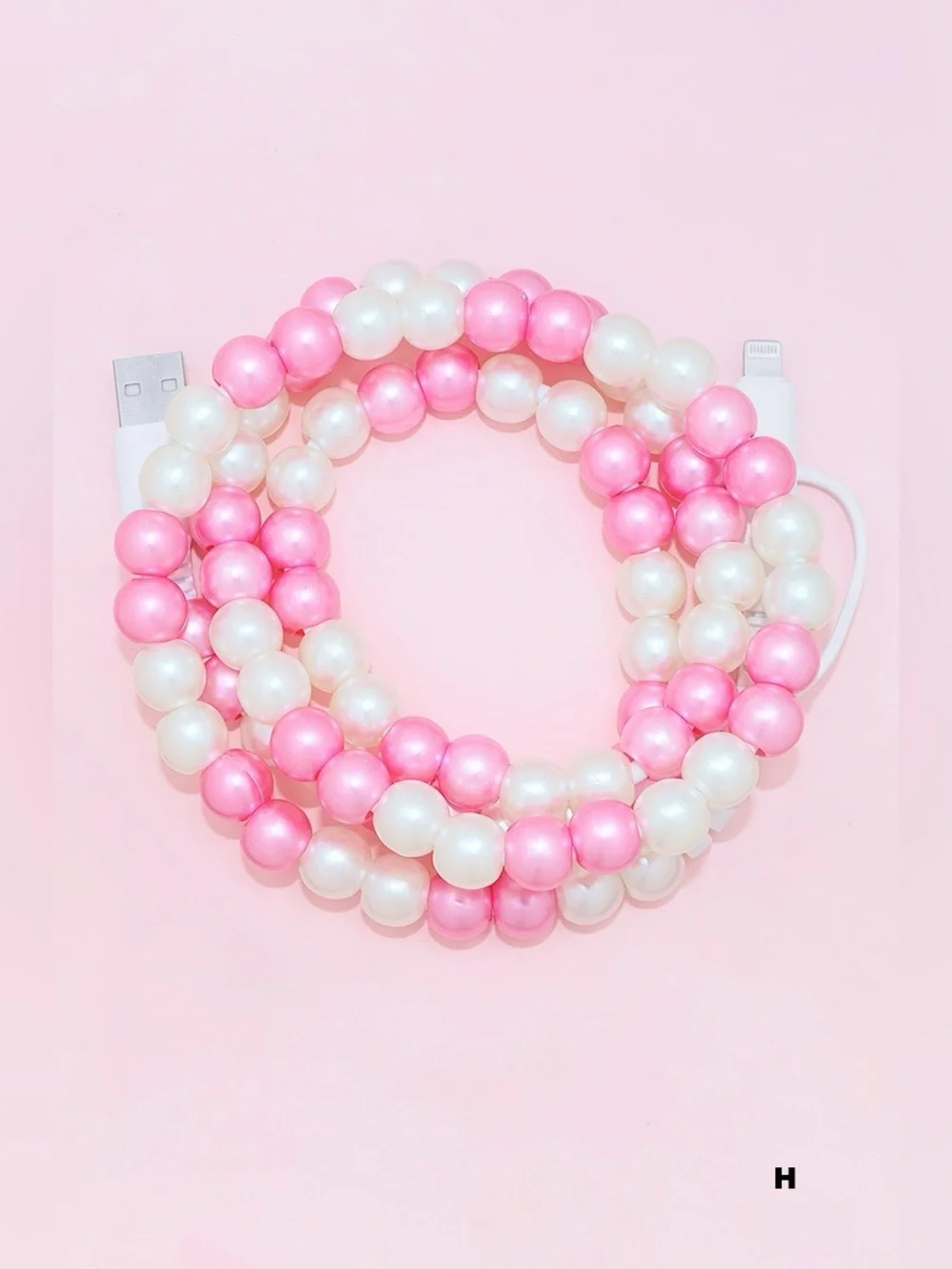TIK TOK BEADED DUAL USB FAST CHARGING CABLE